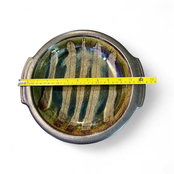 Brad Tucker Cedar Creek Stoneware Serving Platter-NC Studio Pottery-Handled Tray - Picture 8 of 8